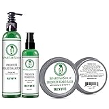 Spartans Den #1 Rated Beard Care Kit for Growth and Conditioning - 100% NATURAL with Tea Tree and Mint to Fight Dandruff and Itch, Promote Softness and Thicken Patchy Beards - 