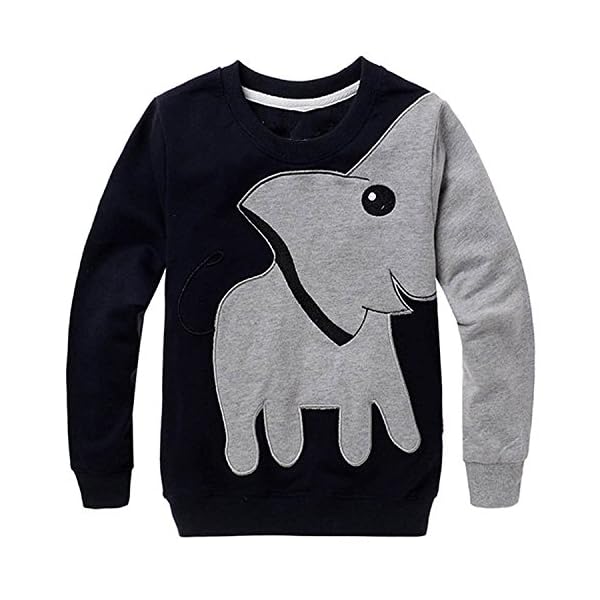Jomago Boy Shirts Toddler Long Sleeve Top Kids Elephant Tee Toddler Sport Sweatshirt