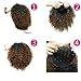 MISSQUEEN 2 Tone Ombre Wig Black to Brown Synthetic Kinky Curly Wigs for Black Women Heat Resistant Fiber.