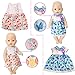 Baby Doll Clothes Include 5 Set Doll Clothes for Bitty Baby Dolls, 14 to 16 Inch Newborn Baby Dolls,Baby Alive Dolls,18 Inch American Girl Dolls. (Red)