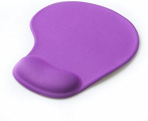 Silicone Gel Wrist Support Mouse Pad Mat for Laptop Desktop - Non-slip Rubber Base (Purple)
