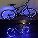 LEDMO (2 pack)Bicycle Bike Rim Lights, 20 LEDs Blue Wheel Lights, LED String Light Blue Bicycle Bike Wheel Rim Copper Wire Starry Light , Perfect for Safety and Fun color - Battery
