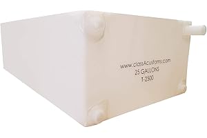CLASSACUSTOMS Class A Customs | T-2500-SP | One (1) Spouted 25 Gallon RV Fresh and Gray Water Holding Tank RV Concession