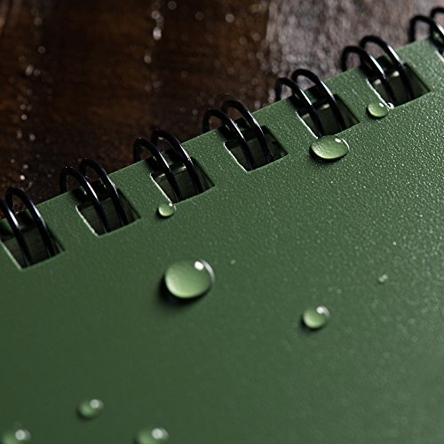 Rite in the Rain Weatherproof Side Spiral Notebook, 8.5" x 11", Green Cover, Universal Page Pattern (No. 973-MX)