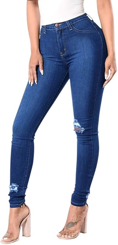 high waisted ripped bum jeans