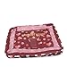 Itraveller 7 set Luggage packing Organizer-3 Travel Cubes for Packing 3 Packing Organizer Bags with 1 Shoe Bag-Travel Suitcase Organizer (Wine Red Flower)