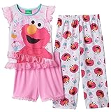 Sesame Street Toddler Girls Elmo Cupcake 3 pcs Pajamas