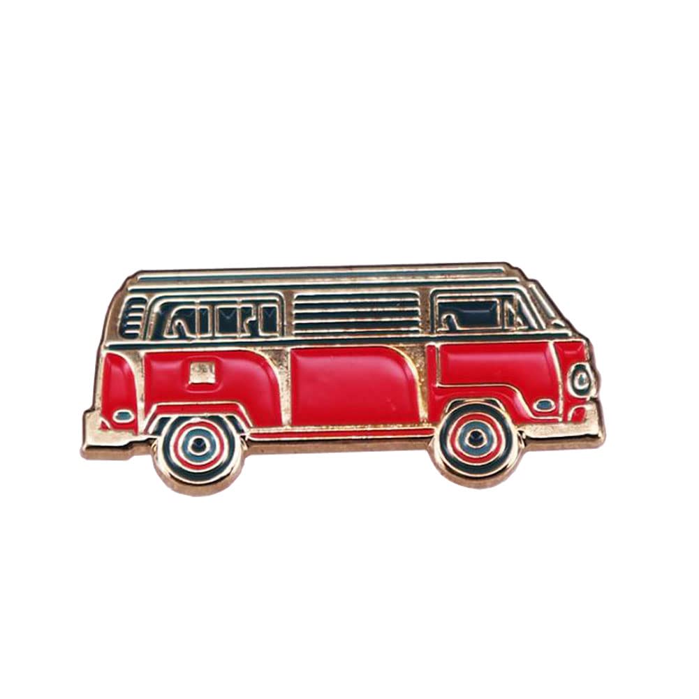 Car Shape Enamel Brooch Pins Cute Vintage Red Car Lapel Pin DIY Pins for Clothes Hat Backpacks Accessory
