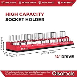 Olsa Tools Magnetic Socket Holder | 3/8-inch Drive