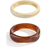 INNERDIVA Acrylic Bangle Bracelets for Women, Geometric Minimalist Chunky Resin Bangles Bracelet Statement Jewelry Gifts