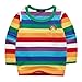 Sooxiwood Little Boys T-Shirt Rainbow Long Sleeve Striped O-Neck Cotton Blend Halloween Rainbow Shirt for Boys Size 24M L-Rainbow