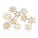 TINKSKY Christmas Tree Ornaments Wooden Hanging Snowflake Xmas Decorations, Pack of 10
