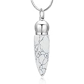 Bullet American Flag Teardrop Urn Necklaces for Man/Women Bullet Cremation Jewelry for Ashes, Stainless Steel Cremation Urns Memorial Keepsake Ashes Holder for Pets Dogs Cats