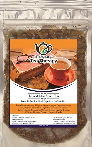 Harvest Chai Spice Tea - Great Iced or Hot! - Organic Loose Herbal Chai Tea Caffeine Free by Dr. Rosemary's Tea Therapy