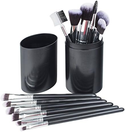 Makeup Brushes, Lomanda 12 Pieces Professional Makeup Brushes Set Holder Face Eye Shadow Eyelash Foundation Blush Lip Powder Liquid Cream Blending Brush