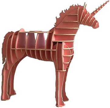 wooden unicorn storage rack