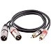Seismic Audio 3 Foot XLR Dual Male Patch Cable-2-XLRM to 2-RCA Audio Cord (SAXFRM-2X3) primary