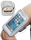 Samsung Armband, iMangoo Samsung Note 4 5 Armband Sports Pouch Running Pack Armband Gym Wrist Bag Touchscreen Sleeve Key Holder Wallet Case Cover Arm Band for Samsung HTC LG OnePlus Smartphone Grey