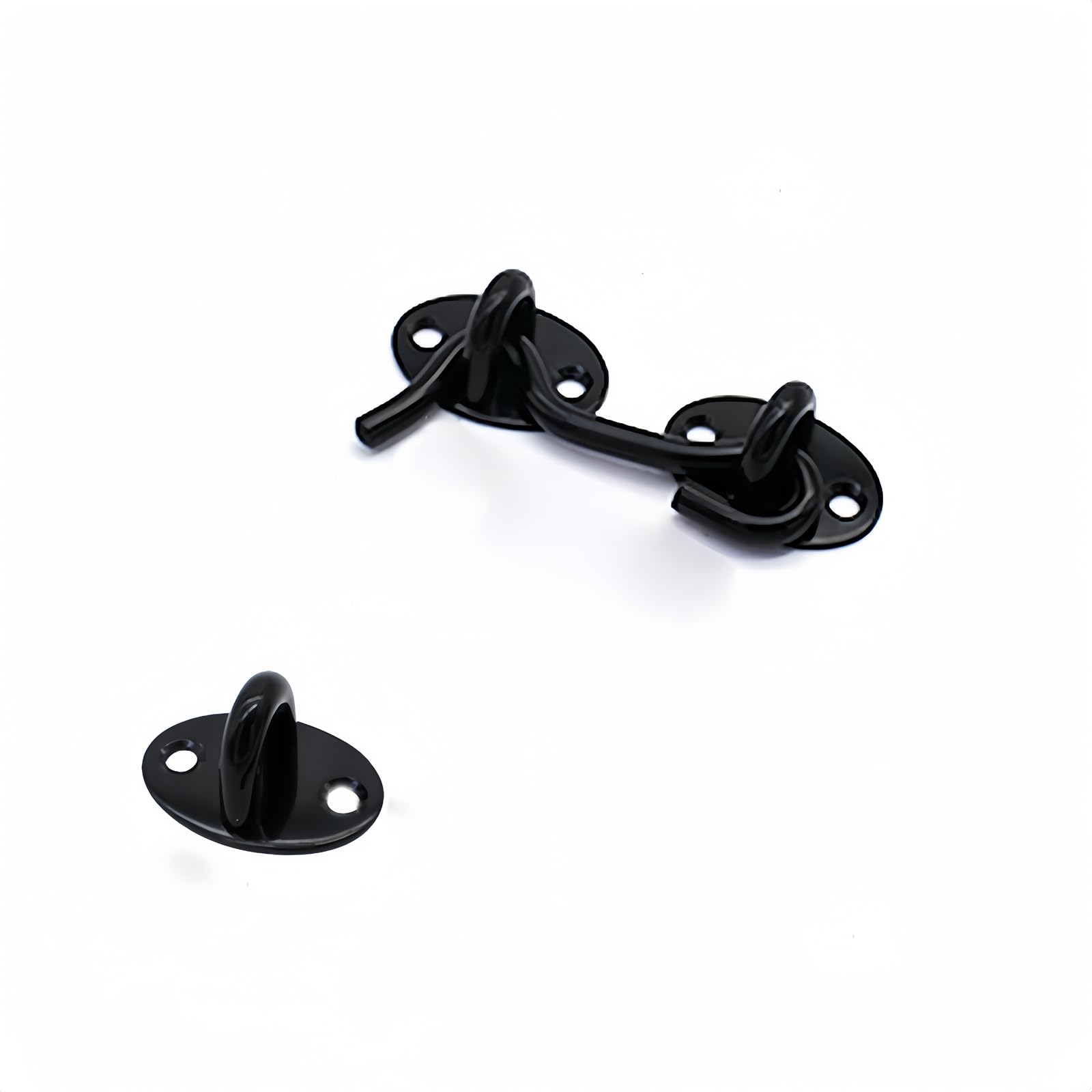 Unifizz 3 Inch Door Latchs Cabin Hook and Eye Latch, Cabinet Locker Latches,Black, 1PC — image 1