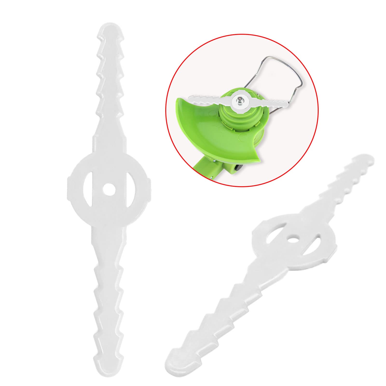 30 Pcs Plastic Grass Trimmer Blades, Lawn Mower Blades 135 mm Mower Blades Cordless Blades Garden Mower Replacement Blades Gardening Tool Accessories, Garden Edger Cutter, Orchard, Woods (White)