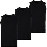 Mody Men's Tank Top 3-Pack, Sleveless V-Neck Mens Undershirt, Muscle Shirts for Men