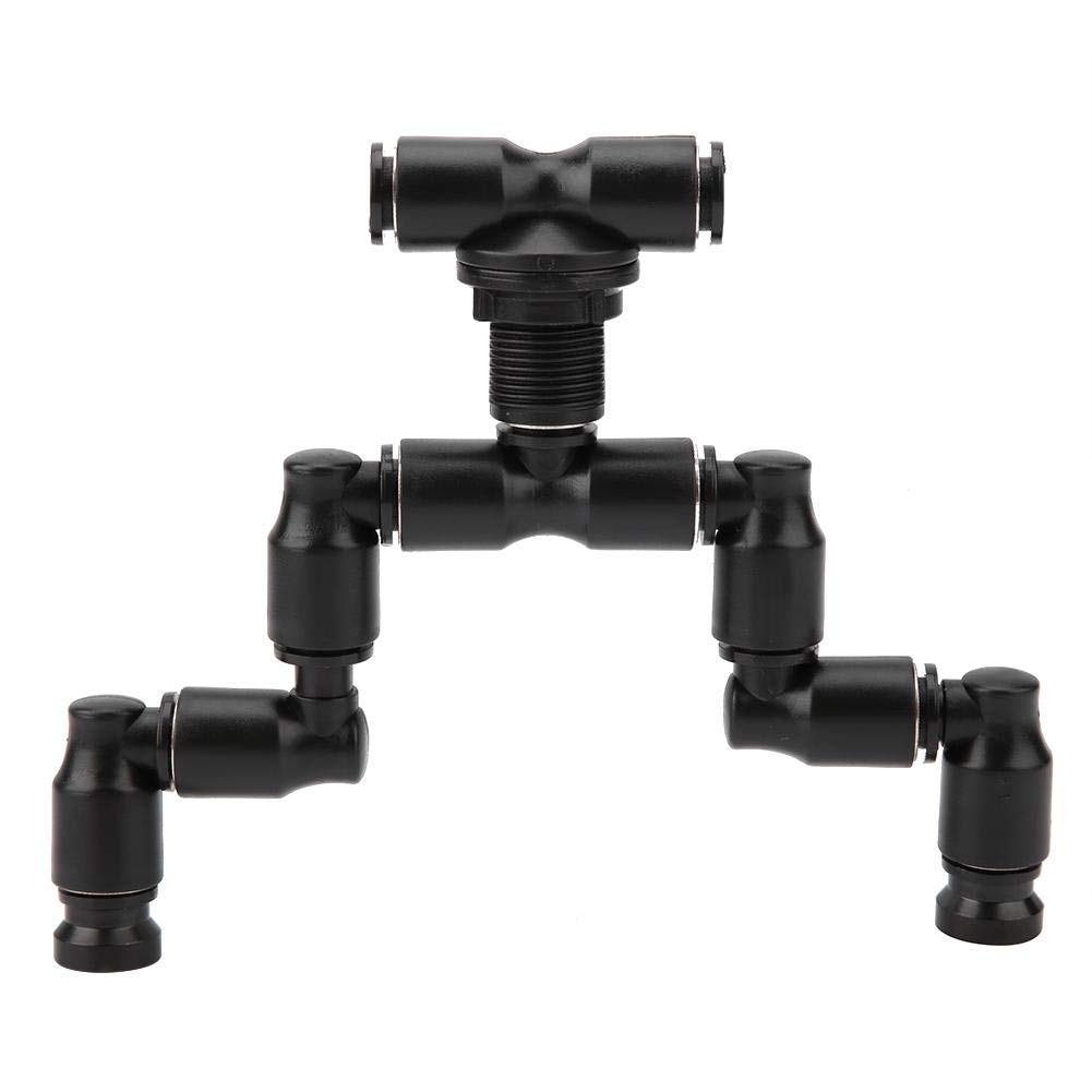 Reptiles Terrarium Nozzle, Double Head Reptiles Fogger Mist Sprinkler 360 Degree Adjustable for Amphibians Plants Flowers Rain Forest Tank Pet Cooling System