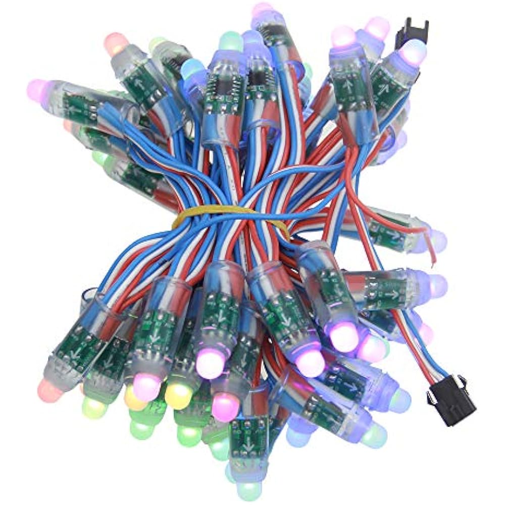 WS2811 12mm Diffused Digital RGB LED Pixel Light Individually