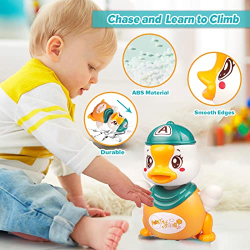 LOKFEHRE Musical Duck Toy,Baby Preschool Educational Learning Toy with