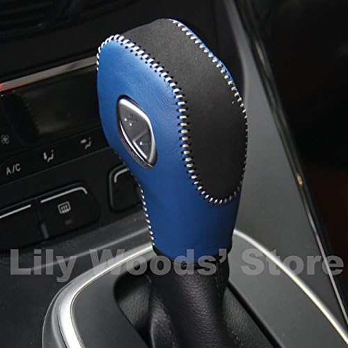 JI Black Genuine Leather Gear Shift Knob Cover for 2012 2013 2014 2015