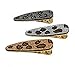 Leopard Print Fashion Hair Clips| Rhinestone Cheetah | Woman's Barrette Accessories | 90's Fashion Alligator Hairpins | Bobby Pins | Large & Small | Silver Gold Black | Pasador |