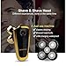 Wet Dry Men's Shaver Bald Head Shaver,2 in 1 Professional Cordless Electric Waterproof Rotary Shaver Bald Head Shaver for Man with 5 floating head,fast USB Recharge Trimmer for Travel Or Home