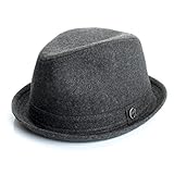City Hunter Pamoa Pmt400 Wool Solid Roll Up Trilby Fedora