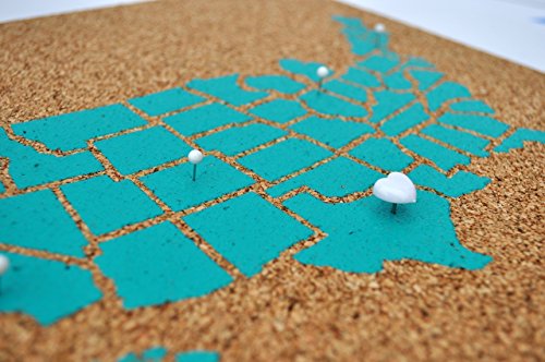 Push Pin Cork Travel Map of the United States / Wanderlust Travel Gift / USA Bulletin Board / US Corkboard - Thumbnail 4