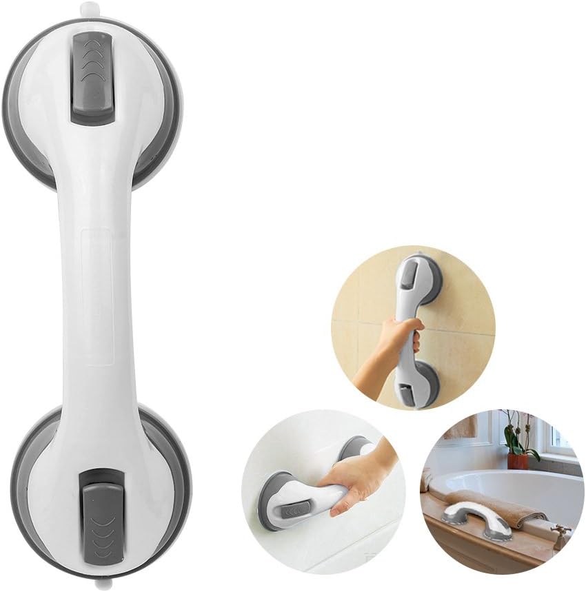 Henweit Grip Handle Support Suction Helping Bath Grip Rail Bathroom Safety Aid for Kid Old People Disability(Grey)