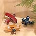 URAQT Vintage Airplane Model Metal Handicraft, Wrought Iron Aircraft Biplane, for Photo Props/Christmas/Home Decor/Ornament (3 PCS)