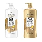 Pantene Advanced Care Shampoo and Conditioner 5 in 1 Moisture, Strength, Smoothness, Pro-V vitamin B5 Complex 38.2 FL/OZ each - 90% Stronger hair, Packaging May Vary