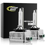 CougarMotor HID Xenon Headlight Replacement Bulbs - D3S - 35W 6000K (Pack of two bulbs) - 2 Yr Warranty