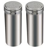 (Pack of 2) 22 Oz. Stainless Steel Dredge Salt / Sugar / Spice / Pepper Shaker ()