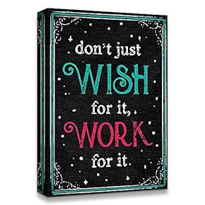 Canvas Wall Art Inspirational Words for Office Painting Artwork for Home Prints Framed - 12x18 inches