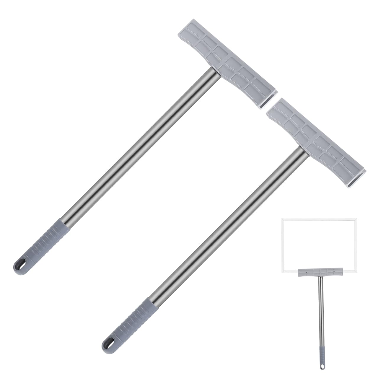 Photo 1 of ***MISSING PARTS*** FOYTOKI Stainless Steel Signage Holder Rod 2Pcs Handheld Sign Holder for Election Rally Protest Parade Outdoor Use 17X7.7In