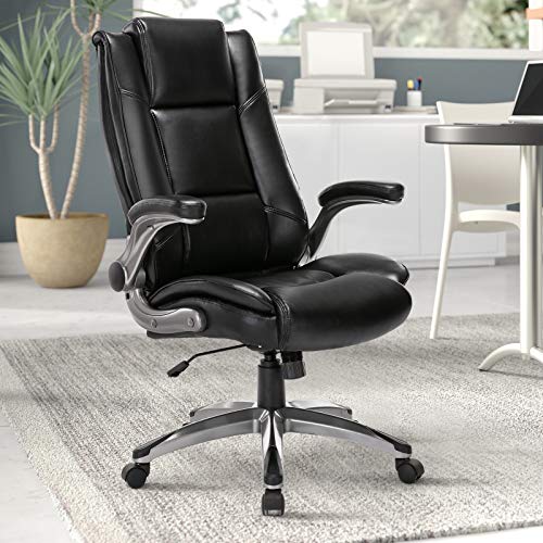 Bonded Leather Office Chair Adjustable Tilt Tension Swivel Rolling