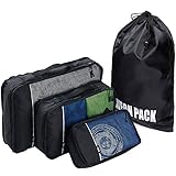 4 Set Packing Cubes,Travel Packing Organizers for Luggage Suitcase with Laundry Bag
