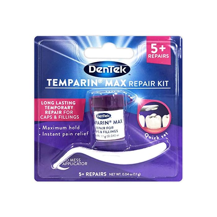 DenTek Temparin Max Lost Filling and Loose Cap Repair Kit | One Step Formula | 5+ Repairs | 0.04 Ounces | 1-Pack