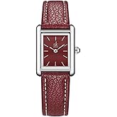 SHENGKE Minimalist Vintage Square Watches for Women with Leather Strap