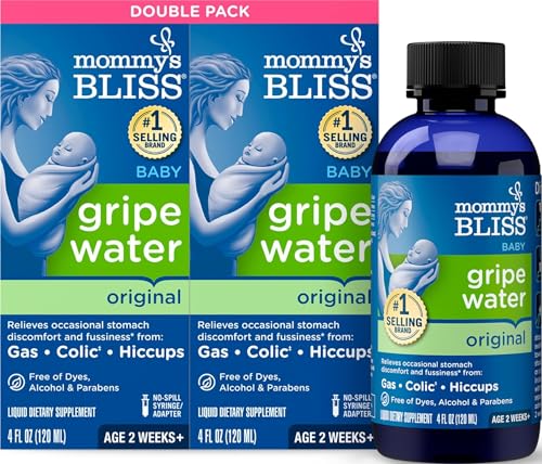 Mommy's Bliss Gripe Water Original, Infant Gas & Colic, Gripe Water for Babies,…