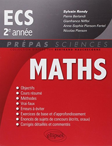 MathÃ©matiques ECS 2e annÃ©e (French Edition) by (Paperback)