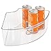 mDesign Lazy Susan Storage Bins with Handle for Kitchen Cabinets, Pantry - 1/4 Wedge, Small, Pack of 2, Clear
