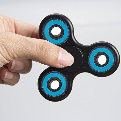 THOCORP Spinner Fidget - EDC Office Toy, Super Fast Long Spins - Toy for Kids &amp; Adults - Customized Si3N4 Hybrid Ceramic Center (Blue)