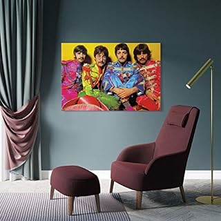 XYDQ Poster décoratif sur toile du groupe de rock The Beatles pour salon, chambre à coucher 40 x 60 cm - Les Beatles, Paul McCartney, John Lennon, RIngo Starr, George Harrison XYDQ Poster décoratif sur toile du groupe de rock The Beatles pour salon, chambre à coucher 40 x 60 cm – Image 4