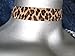 Leopard Print Suede Leather Ribbon Choker Necklace - Size Large